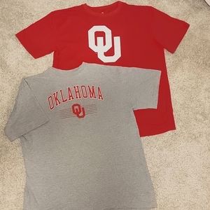 Fanatics Men's T-Shirts, Oklahoma Sooners, Red, Grey, Size 2XLT